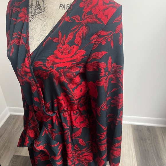 Floral Red and Black Women's Dress! - Picture 6 of 14